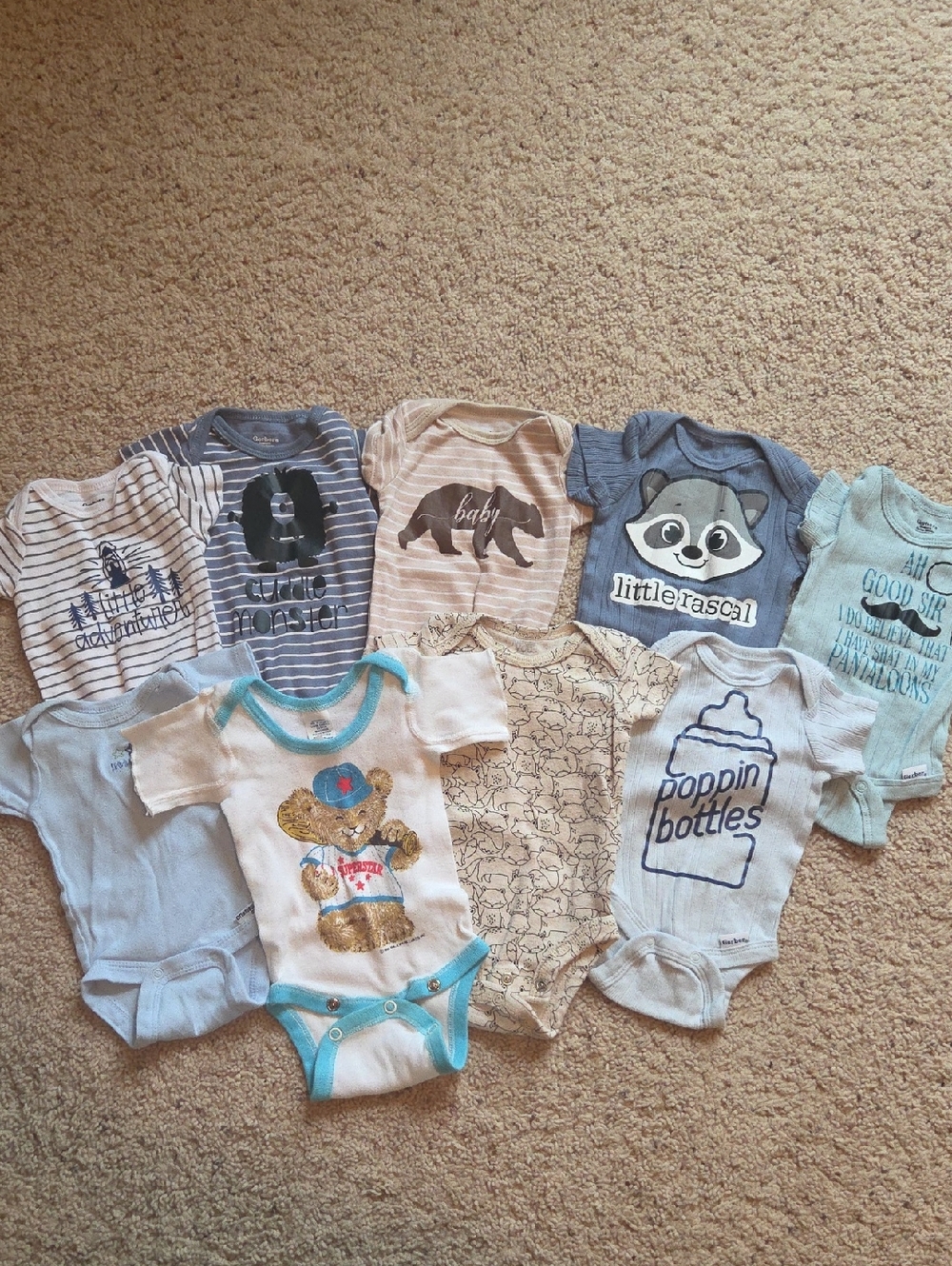 Pack Of 9 Newborn Onesies
